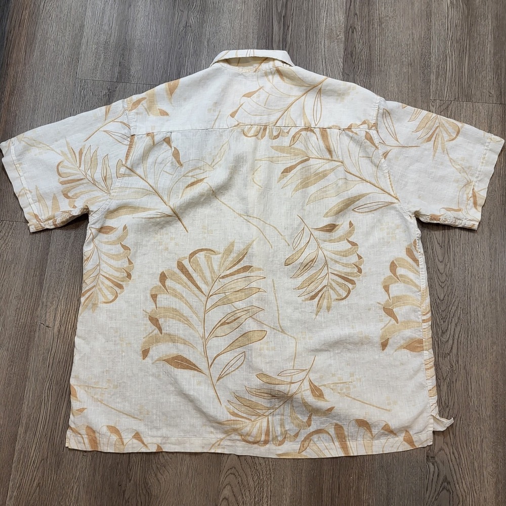 Cubavera Linen‎ Floral Hawaiian Men's Short Sleeve Button Shirt Size XL - Picture 2 of 8